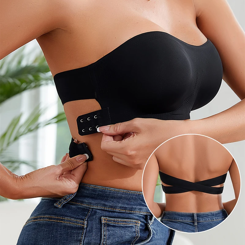 Push Up Bra Padded - Sutiã push-up sem alças, sexy, com
