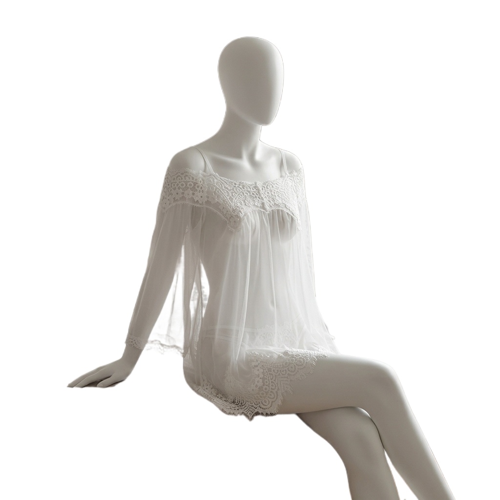 Lingerie babydoll preta com de - Babydoll Chemise Night avaliação e preço